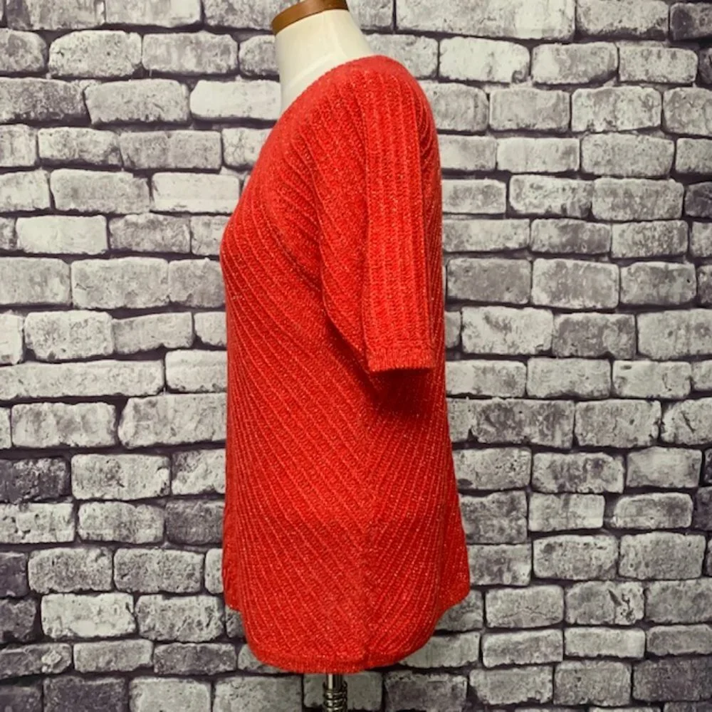 Talbots Orange & Gold Sweater Size Large